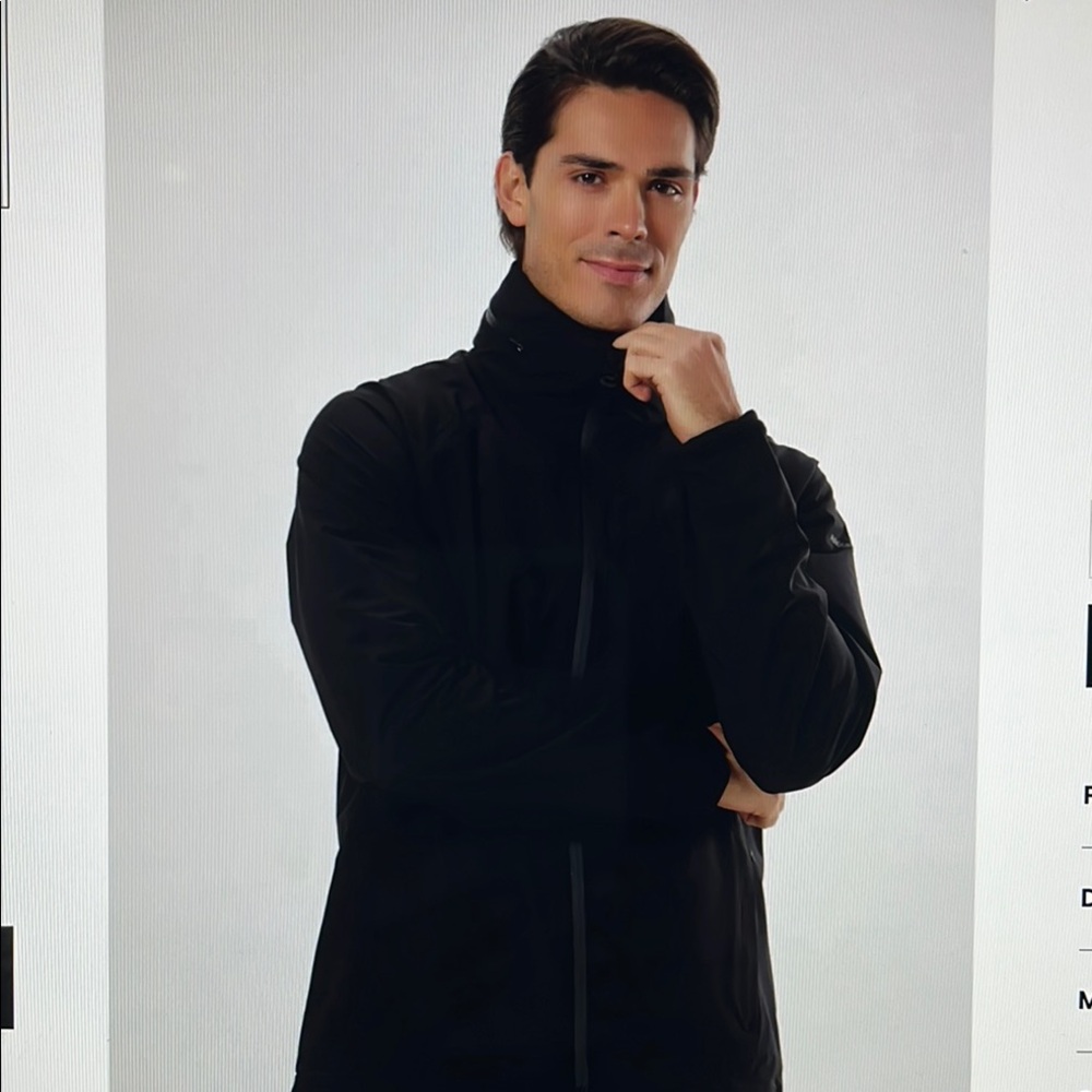 BRAND NEW Calvin Klein Black Windbreaker Jacket Modern Slim fit Design SZ. LG